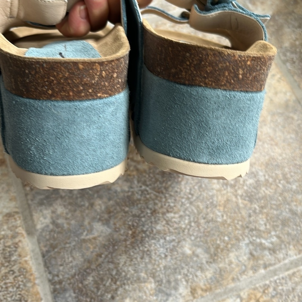 Free People x Intentionally Blank Rule Breaker Suede Platform Sandals Size 9 NIB - Picture 8 of 11